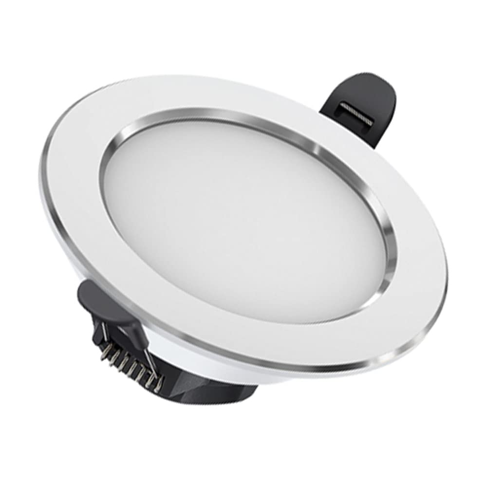 ASerZenith Led Downlight Recessed Ceiling Lamp Baffle Trim 5W 7W Round Aluminum Panel Light Slim Pot Lights Flat Spotlight Simple Retrofit Installation - No Flicker,5W-6000K