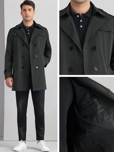 Lars Amadeus Trench Coat for Men's Double Breasted Notched Lapel Long Jacket Windbreaker Overcoats4
