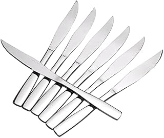 Callyne Steak Knives, Set of 12 Stainless Steel Kitchen Serrated Dinner Knife