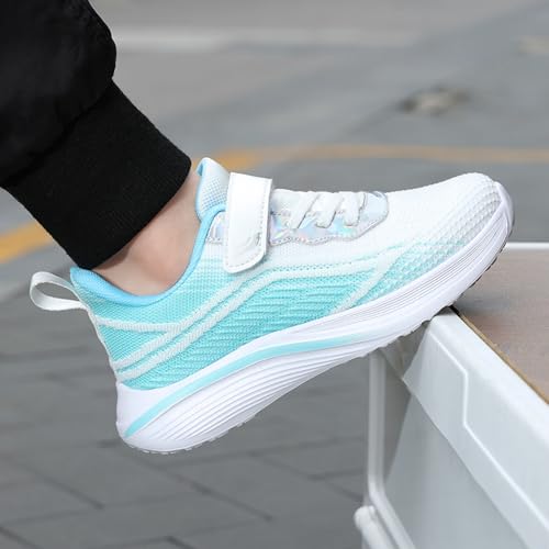 Zapatillas de moda infantiles con malla transpirable y cordones para correr 2