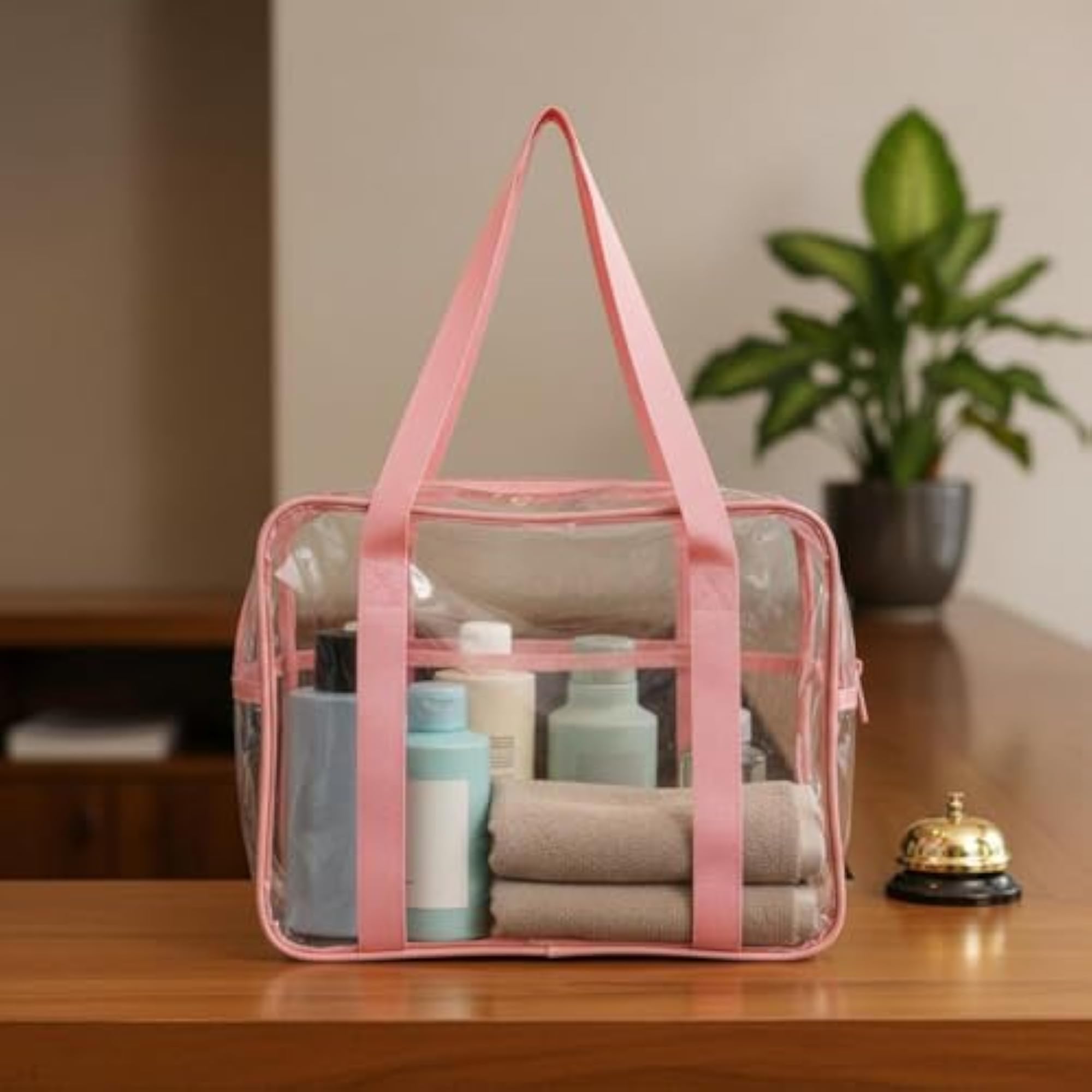 Clear Waterproof ABS Tote Bag for Women, Large Capacity