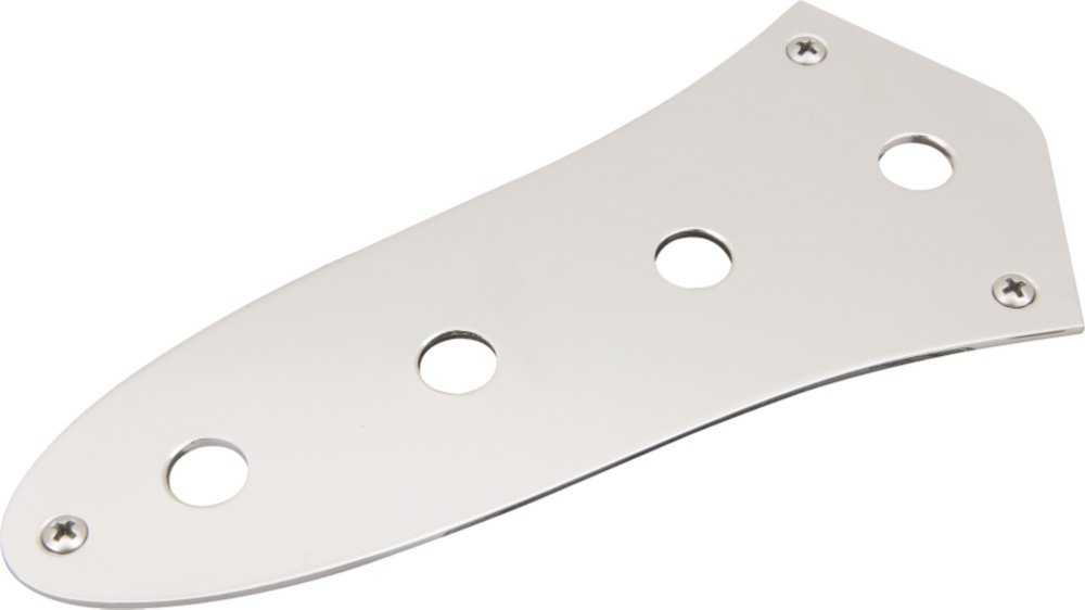 Fender Jazz Bass Control Plate - 4-Hole - Chrome