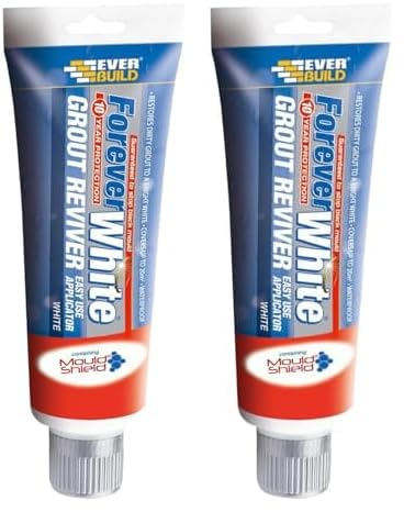 Product image of Everbuild Forever White Grout Reviver – Water Resistant – Contains Mould Shield – Suitable For Interior Use Only – Arctic White – 200ml (Pack of 2)