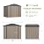 Patiowell 8x6 FT Storage Shed with Floor Frame, Metal Garden Patio Shed with Lockable Door and Sloping Roof, Waterproof Steel Outdoor Tool Shed for Backyard Garden Lawn, Brown