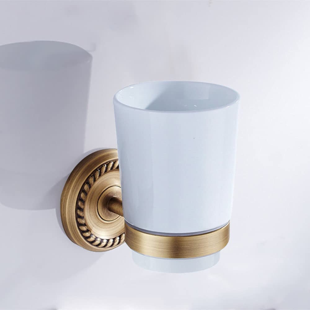 Brosse de toilette en laiton antique et porte-savon de douche anti-rouille haute durabilité