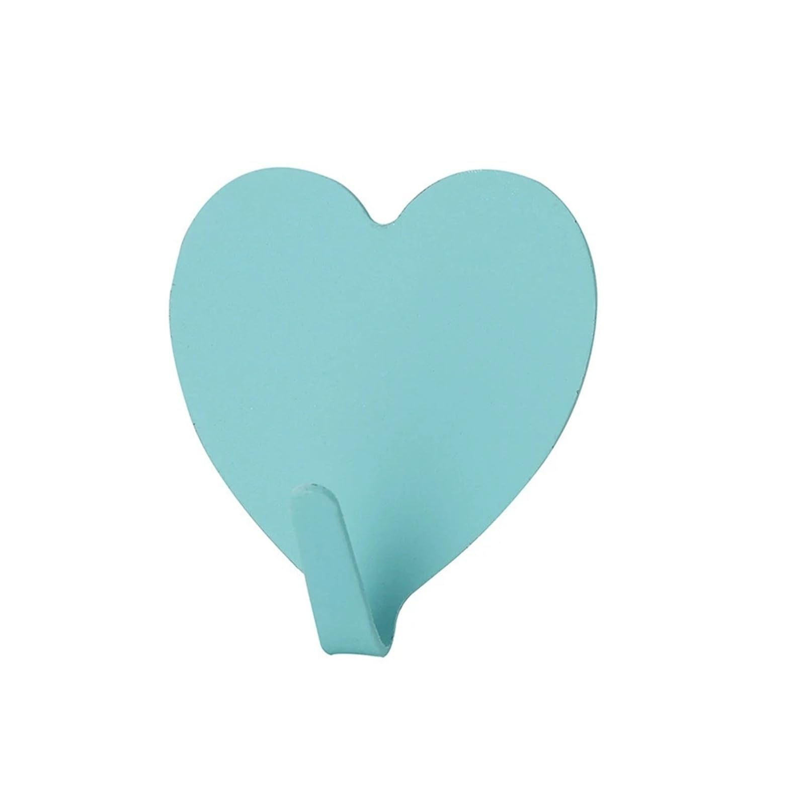 HRXEXSBAM 2/4PCS Heart Shape Stainless Steel Self Adhesive Hooks, Decorative Key Hanger for Kids Room Home Decor(Green Hooks,4pcs)