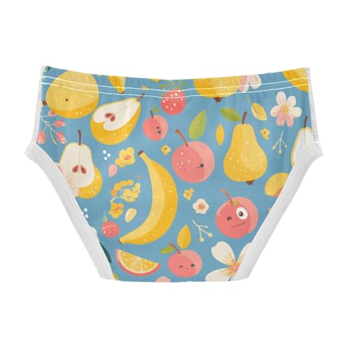 KLL Cute Fruits Bananas Apples Pears Scandinavian Style Baby Boys Cotton Boxer Briefs Cute Children Panties2