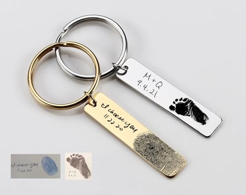 Image of Customized Keychain, Personalized Signature Keychain, Handwritten Keychain, In Memory of Gift, Loss Gift