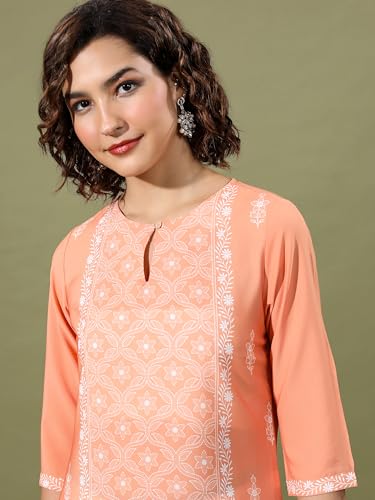 Image of Vishudh Women's Kurta | Regular Fit | Trendy Ethnic Top for Everyday Comfort
