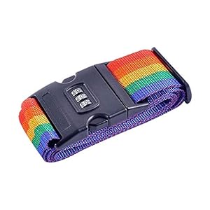 Inditradition Nylon Luggage Strap Belt, 2-Meter, Number Lock (Multicolored)