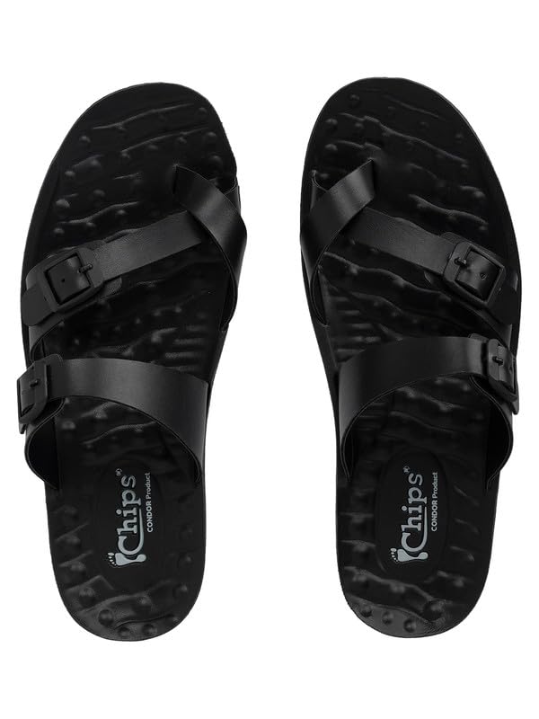 Image of Chips Men's BROWN Lightweight Slip-on Sandal Casual (3346)