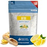 Detox Bath Salt Bulk Size 128oz (8-Lbs) - Epsom Salt Bath Soak With Ginger & Lemon Essential Oils Plus Vitamin C- Detox Your Body & Mind - Free Priority Shipping - All Natural Bath Soak