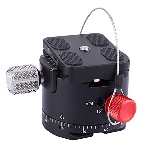 Testa a Sfera del Rotatore con Indicizzazione a Clic Panoramica a 360 Gradi per Treppiede per Fotocamera Costruzione in Lega di Alluminio DH-50