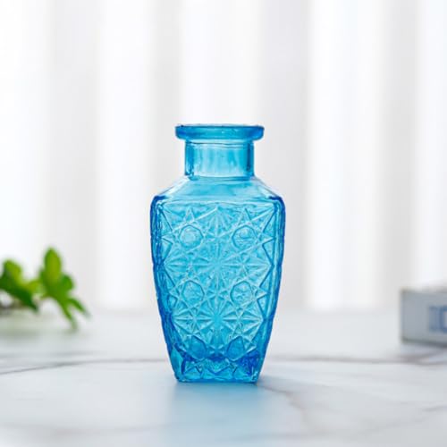 Jarrones de cristal vintage en pack de 2 para centros de mesa elegantes 5