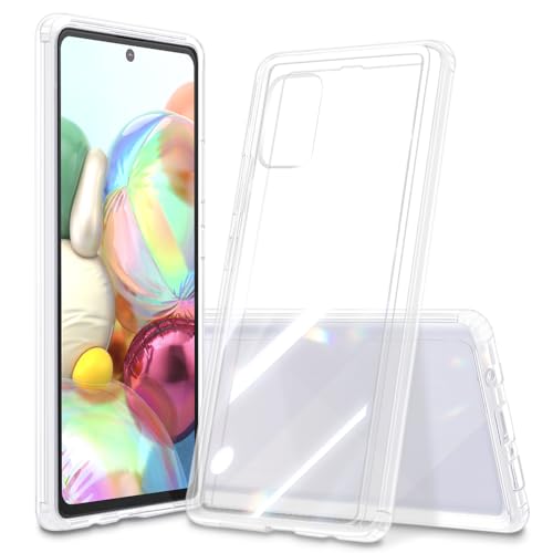 Image of Case for Samsung Galaxy A71 4G, Military Grade Drop Protection Phone Case, Yellowing Resistant, Anti-Scratch Hard PC Back, Shockproof Hard Ultra-Thin Protective Cover, Clear