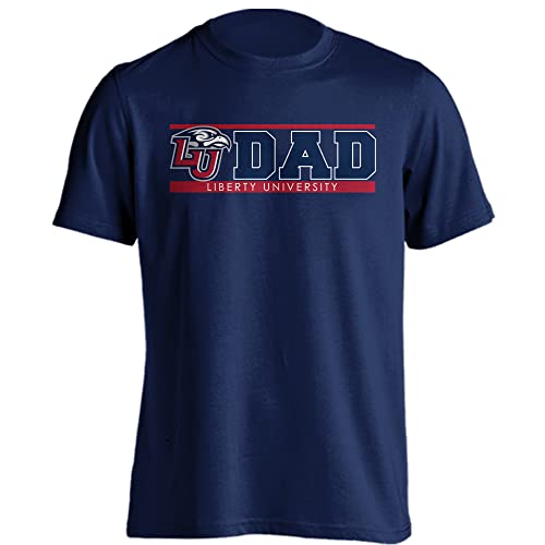 Sport Your Gear Liberty Flames Dad Proud Parent Short Sleeve T-Shirt, Navy, X-Large