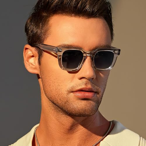 AVAWAY Polarized Sunglasses for Men Uv400 Protection Trendy Classic Acetate Square Outdoor Driving Sun Glasses AV2792