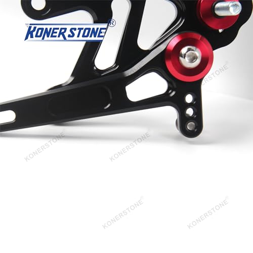 Commandes reculées réglables Aprilia RSV4 noir pour ajustement précis des repose-pieds