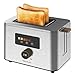 Produktbild Cecotec Vertikaler Toaster mit 2 Kurzschlitzen Touch&Toast Double, 950 W, 2 Scheiben Brot, Extra breite Schlitze 3,8 cm, Touchscreen und digitales Drehrad, Edelstahl-Finish