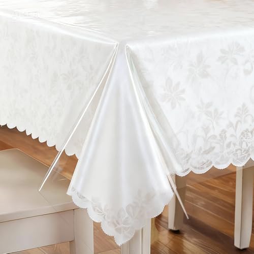Nappe transparente rectangulaire plastique imperméable table 140x250cm