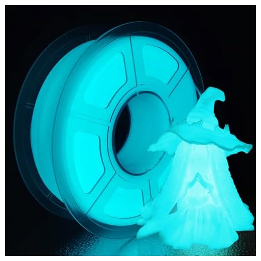 iSANMATE 3D Printer Filament, PLA Filament Glow in The Dark Bluish Green, 1.75mm 3D Printing Filament, Dimensional Accuracy +/- 0.03 mm, 1 kg Spool