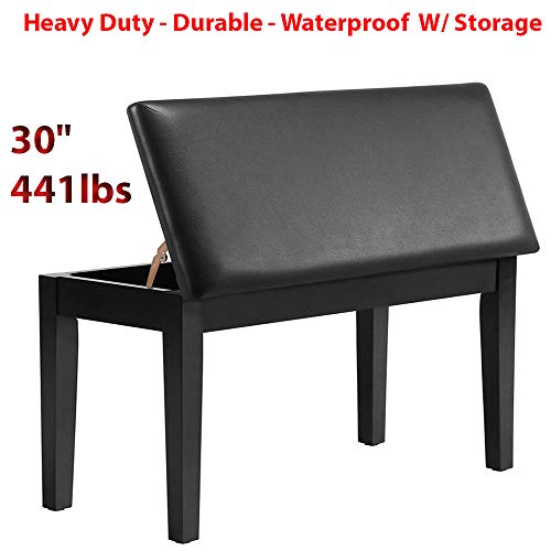 441lbs 30" Heavy Duty Padded Piano Stool Piano Bench Keyboard Seat Storage Chair