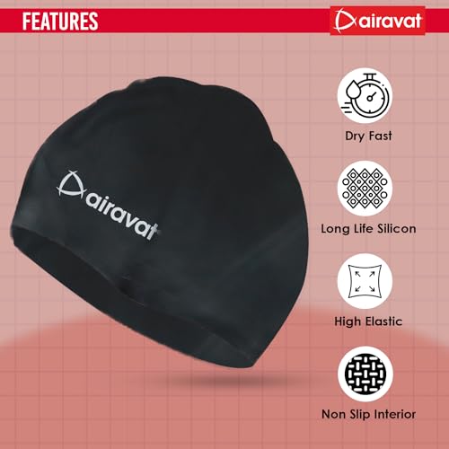 Image of AIRAVAT Hydro 0027 Swimming kit, Swimming Set With Swimming Goggle Nose & Ear Plug And Swim Cap | Optic Quality Poly carbonate Lenses, 100% UV Protection Anti-fog Coated, Ultra Durable (Peach)