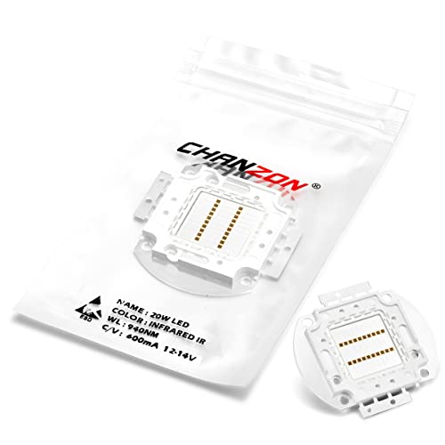 Puce LED IR 940nm 20W CHANZON COB DC 12V 14V pour diode émetteur infrarouge