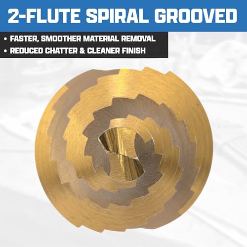 Image of NEIKO 10600A Step Drill Bit, 13 Steps 1 /8 inch to 1 /2 inch Spiral High Speed Steel, Titanium Nitride Coated, 1 /4 inch Tri Flat Step Bits for Steel, Metal, Wood, Plastic, Unibit Cone Drill Bits, Two Flute