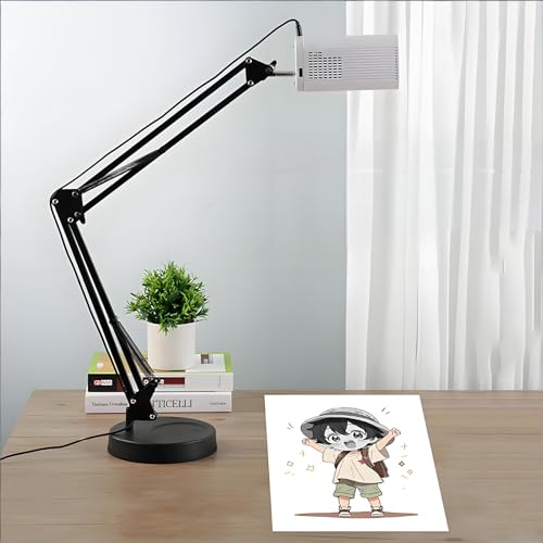 Image of All-in-One Art Projector Kit, Adjustable Focus Tracing Projector with Stand, WiFi/USB Connectivity for Phones & Tablets, Perfect for Home Art Projects, Cake Decorating, and Classroom Learning