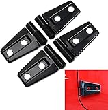 CheroCar Door Hinge Covers Protector Black Kit Fits For Jeep Wranlger Unlimited Rubicon Sahara Sports Accessories 2007-2018 JK JKU 4pcs