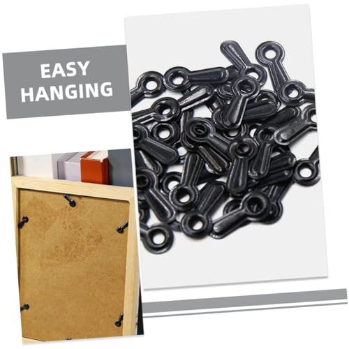 Image of 100pcs Picture Frame Backing Clips Screws Easy to Install Frame Hardware for Wall Art Versatile for Hanging Pictures Mirrors and Clocks