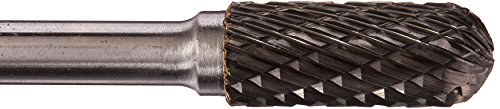 Image of Drill America SC-3A Carbide Burr /Rotary File Cylindrical Radius-End Double Cut for Die Grinder 3 /8 inch Dia. x 1 inch Cut Length with 1 /4 inch Shank and 2-3 /4 inch Overall Length, DUL Series