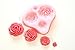 SUNKOOL Roses Mold Flower Silicone Cake Molds Chocolate Sugarcraft Decorating Fondant Fimo Tools 4 Size Pink 2 Piece