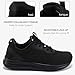 WIDE TOE BOX Shoes Women Orthopedic Sneakers Extra Wide Width for Plantar Fasciitis Bunions Walking Tennis Running Gym Shoes Arch Support Lace Up All Black Size 8 US