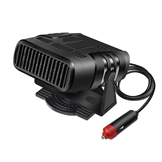 Desempañador de Parabrisas desempañador de Coche de 12 V / 24 V, desempañador de coche con rotación de 360 ​​°, calefactor de coche 2 en 1 para camiones/coches