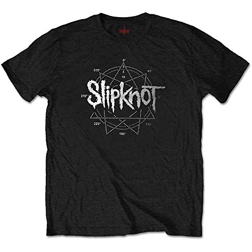 Slipknot T Shirt 9 Point Star Diamante Band Logo Nouveau Officiel Unisex Noir Size XL Cover