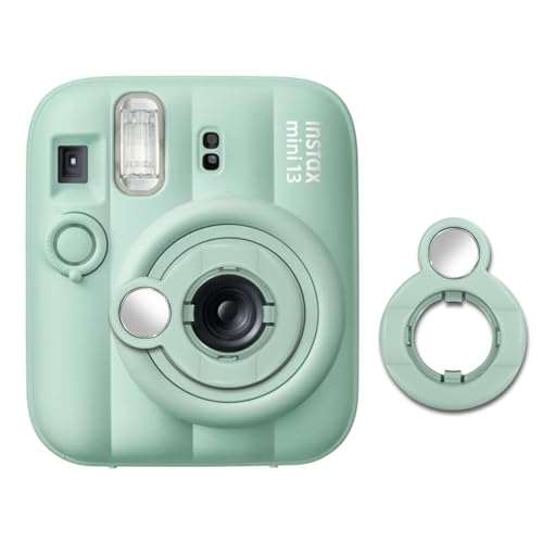 Espejo para selfies Fuji Mini 13, lente de close-up compatible con cámara instantánea Fuji Instax Mini 13, espejo para autorretratos, lente para selfies - 1 unidad - Verde