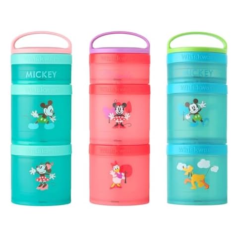 Whiskware - Stackable Snacking Containers, 3 Pack, Mickey and Friends, Standard, Pink, 1591321 Cover