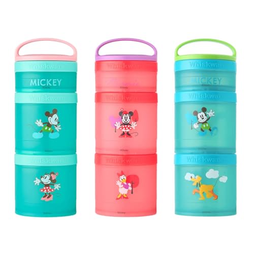 Image of Whiskware - Stackable Snacking Containers, 3 Pack, Mickey and Friends, Standard, Pink, 1591321