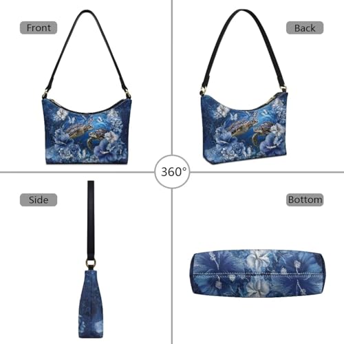 Image of Handbag for Women Leather Underam Shoulder Bag with Zipper Fashion Work Purse Waterproof Travel Wallet