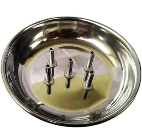 Image of Royals Pack of 2 | Stainless Steel Agarbatti Stand with Plate Stainless Steel Incense Holder | Dhoop Stick Holder | Agarbatti Stand | (Medium)