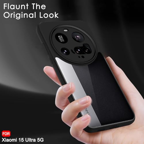 Image of TheGiftKart Hybrid Shockproof Back Cover Case for Xiaomi 15 Ultra 5G | Hard Back Cover Case for Xiaomi 15 Ultra 5G (PC & TPU, Transparent Clear Back, Black Sides)