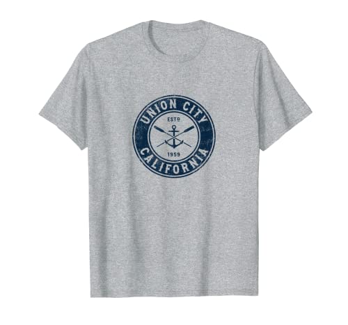 Union City California CA Anclaje de barco vintage & Remos Camiseta