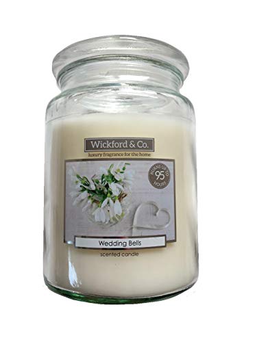 Wickford & Co. Large Scented Candle In Glass Jar 15cm 450g - Wedding Bells
