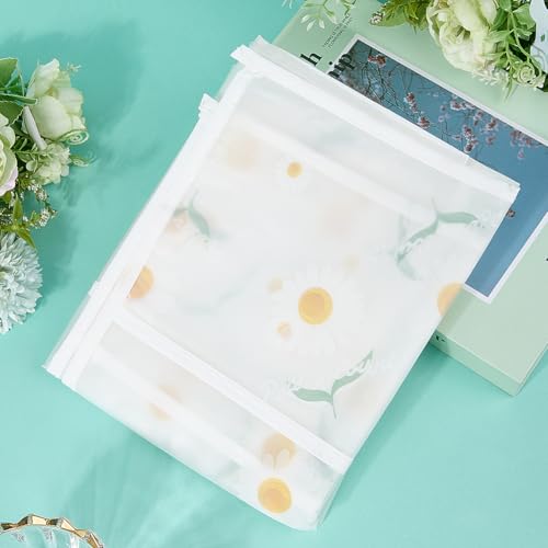 Image of CREATCABIN Refrigerator Dust Cloth PVEA Dustproof Fridge Top Cover Multi-Purpose Washing Machine Waterproof Cover with Side Storage Pockets for Kitchen Appliance Protector Daisy Flower 75 x 24 Inch