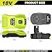 Koedsion 18v 3.0Ah Replacement Lithium ion Batteries 2-Pack and Charger Combo, Replacement for Ryobi 18V Battery 3000mAh, Compatible with Ryobi one+ 18-Volt Cordless Power Tools and Charger.