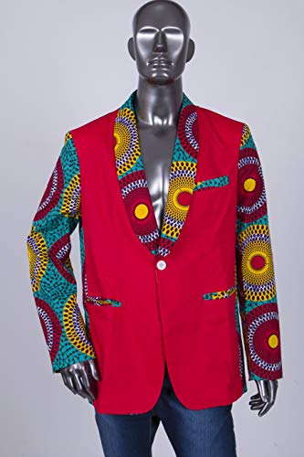 ELISCO Jaqueta masculina slim fit chique blazers terno masculino africano casamento banquete terno j