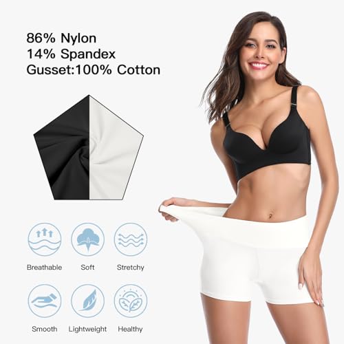 Image of JOYSHAPER Boyshorts Panties for Women Anti Chafing Underwear Slip Shorts for Women Under Dress