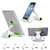 Tablet and Cell Phone Stand Holder, Multi-Angle, Durable, Anti-Slip, Landscape and Portrait, made for: Apple iPad, iPhone, Kindle, Samsung Galaxy Tab and Any Devices from 4